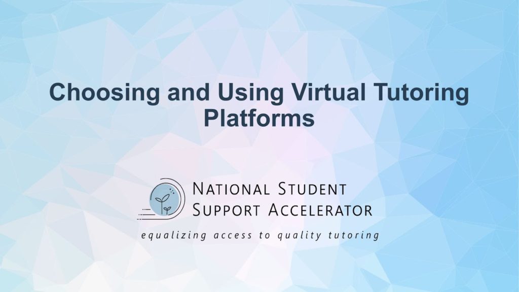 Virtual Tutoring Platforms