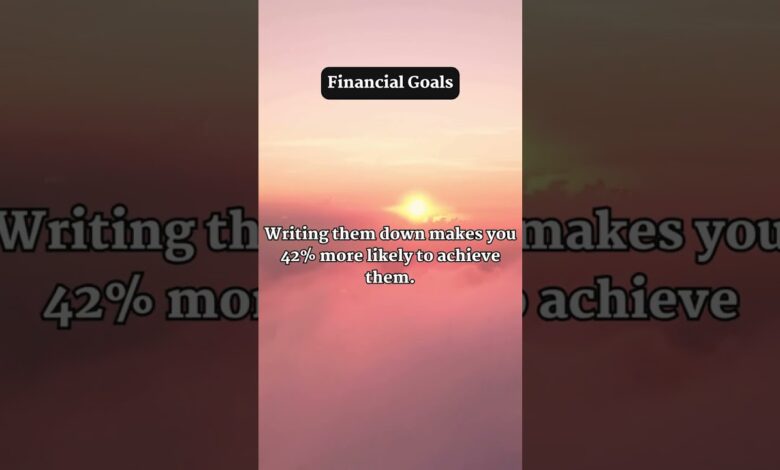 Achieving Financial Goals